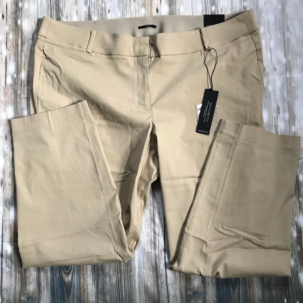 Size 28R Plus Lane Bryant Tan Pants